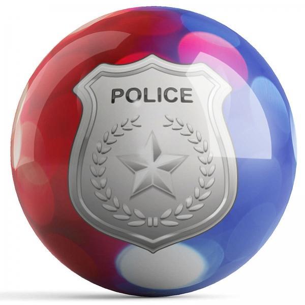 Police Dept Red-Blue Lights Bowling Ball