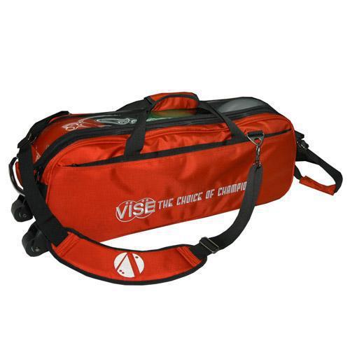 Vise 3 Ball Clear Top Tote Roller Red