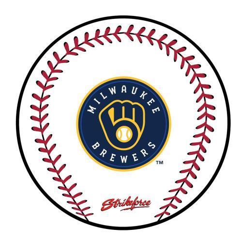 MLB Round Rubber Shammy - Milwaukee Brewers