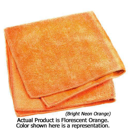 Classic Economy Microfiber Towel (16"x16") - Orange