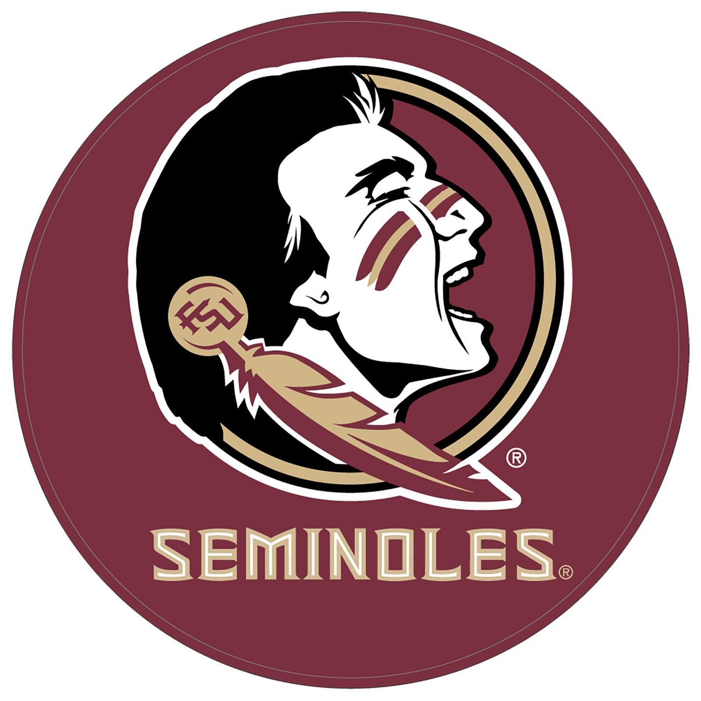 NCAA Rubber Round Shammy - Florida State University Seminoles