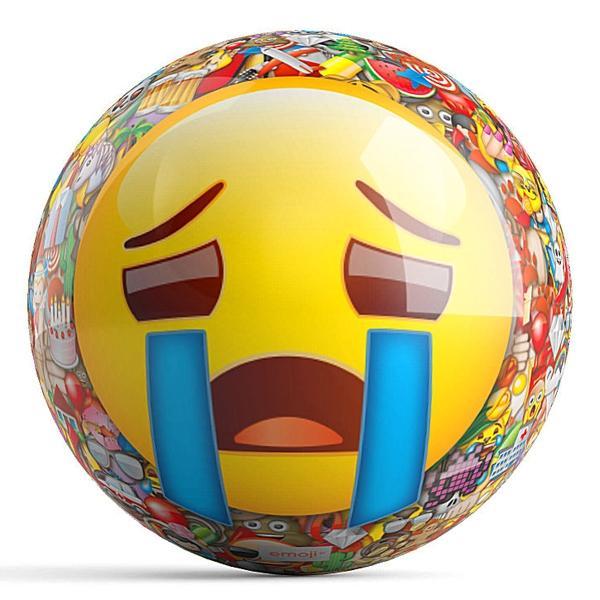emoji Laugh-Cry Bowling Ball