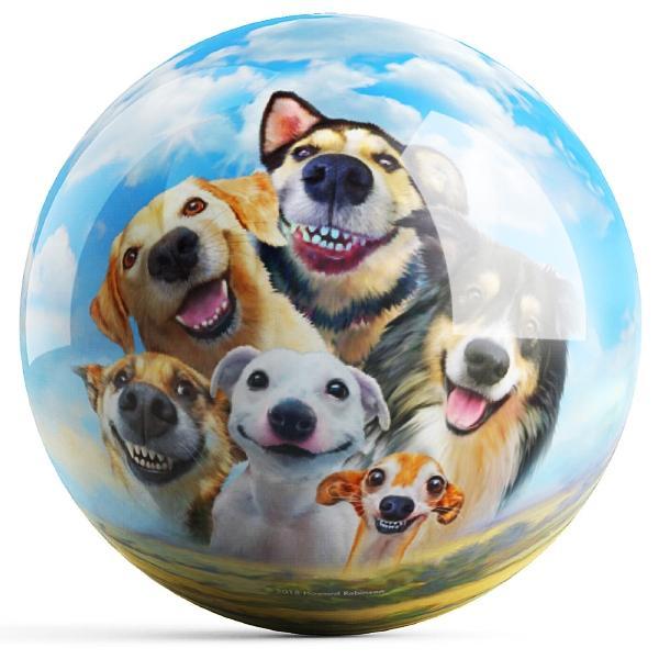 Dogs Selfie Bowling Ball