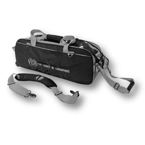 Vise 3 Ball Clear Top Tote Roller Black/Silver