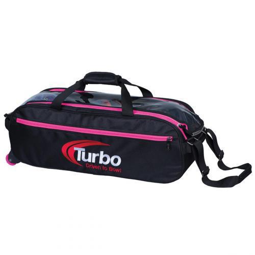 Pursuit Slim Triple Tote - Black/Pink