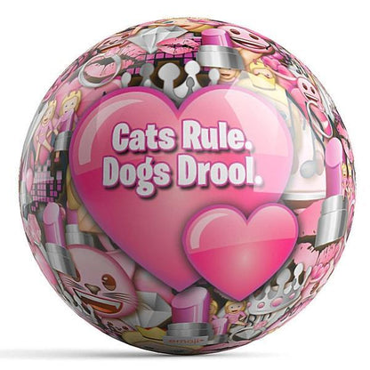 emoji Cats Rule Bowling Ball