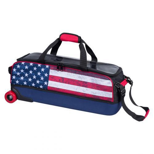 Dye Sub Slim Triple Tote no shoes American Flag