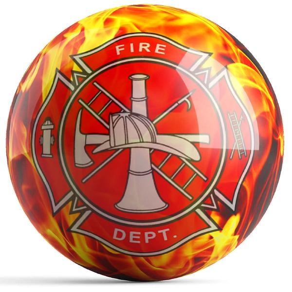 Fire Dept Yellow Fire Bowling Ball