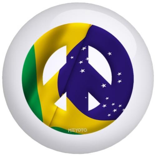Brazil Flag Bowling Ball