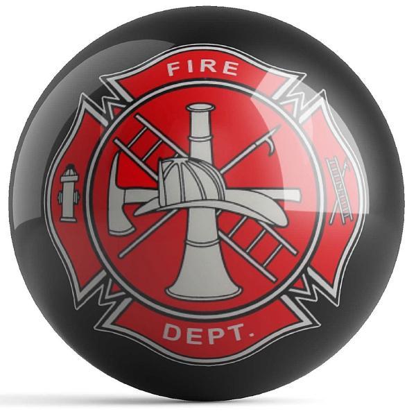 Fire Dept Shield Black Bowling Ball