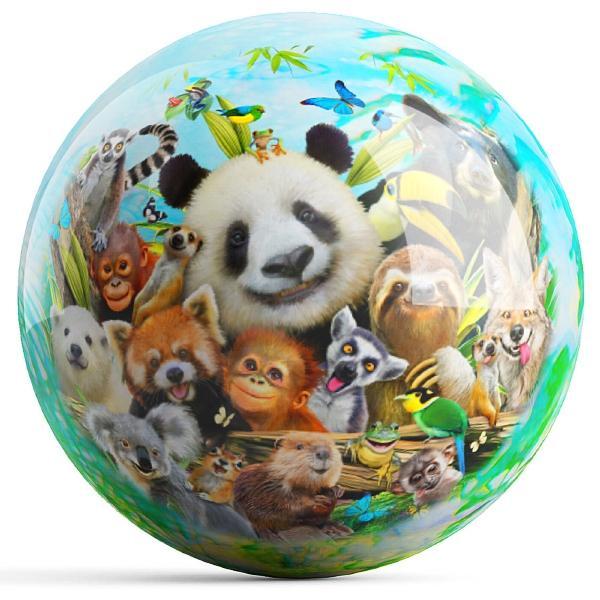 Zoo Friends Selfie Bowling Ball