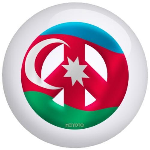 Azerbijan Flag Bowling Ball