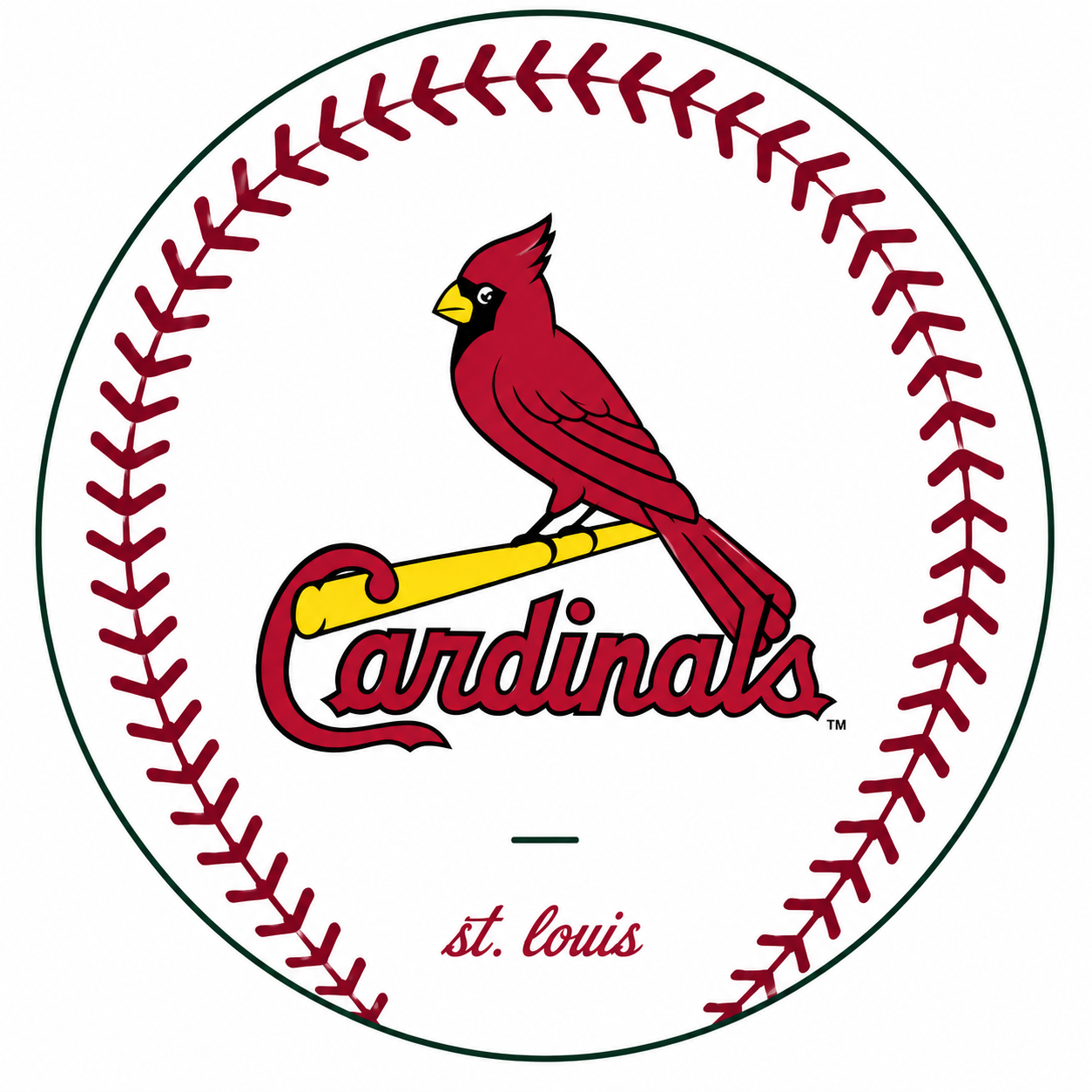 MLB Round Rubber Shammy - St Louis Cardinals