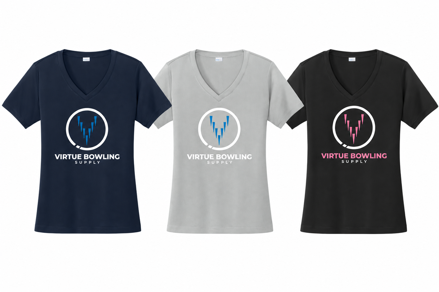 Ladies V Neck T Shirt - Large Logo