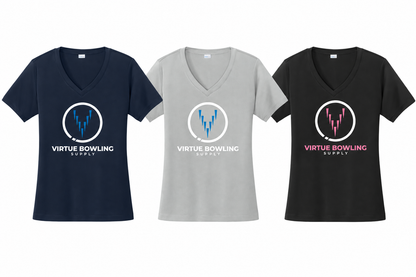 Ladies V Neck T Shirt - Large Logo