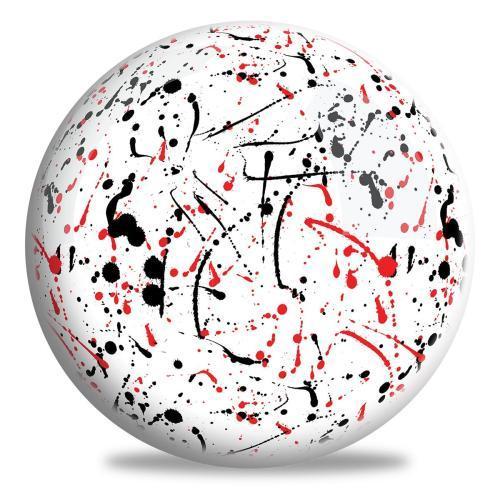 White/Black/Red Splash Polyester Ball