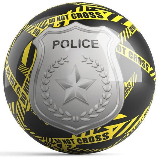 Police Dept Yellow Tape Bowling Ball