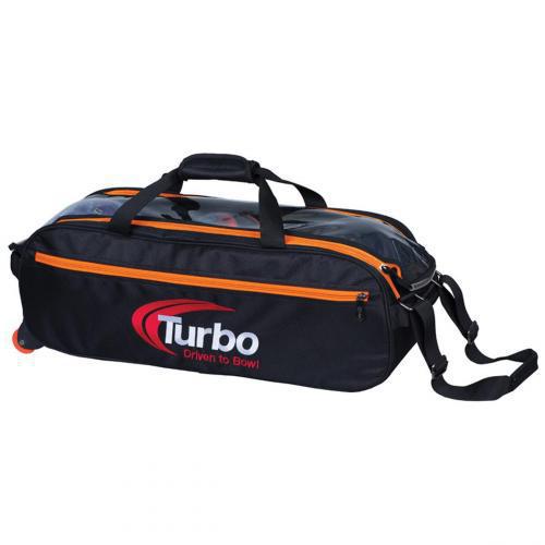 Pursuit Slim Triple Tote - Black/Orange