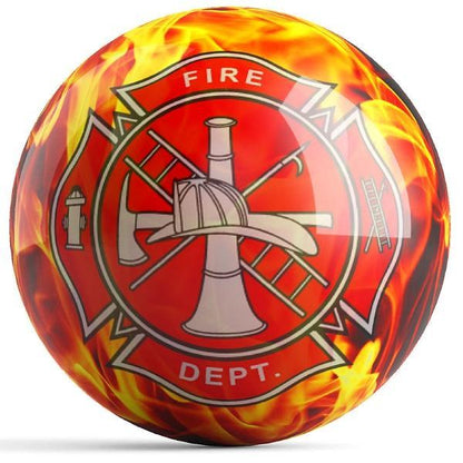 Fire Dept Yellow Fire Bowling Ball