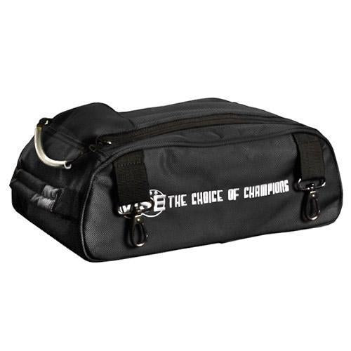 2 Ball Clear Top Tote Roller Shoe Bag Black