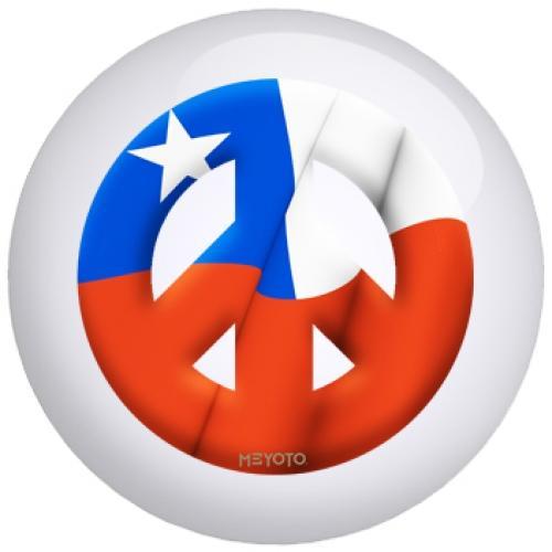 Chile Flag Bowling Ball