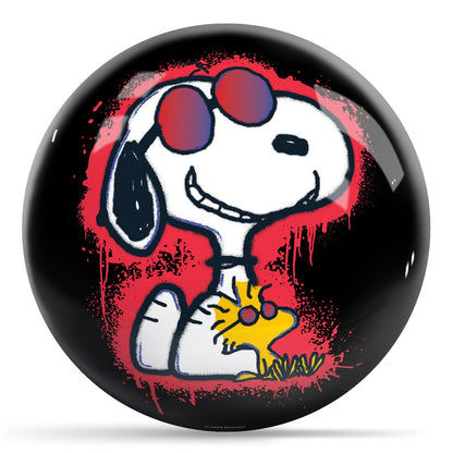 Peanuts Snoopy Graffiti Pattern Bowling Ball