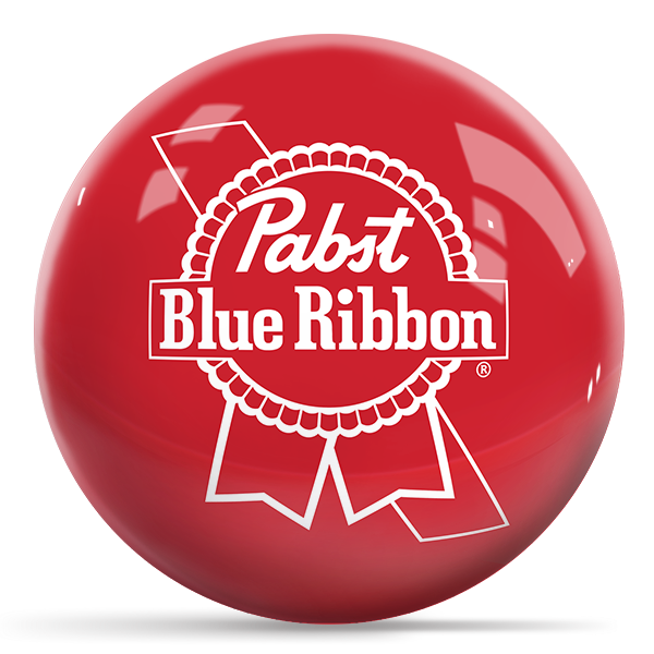 Pabst Blue Ribbon Logo - Red - Bowling Ball