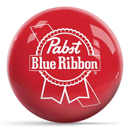 Pabst Blue Ribbon Logo - Red - Bowling Ball
