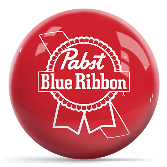 Pabst Blue Ribbon Logo - Red - Bowling Ball