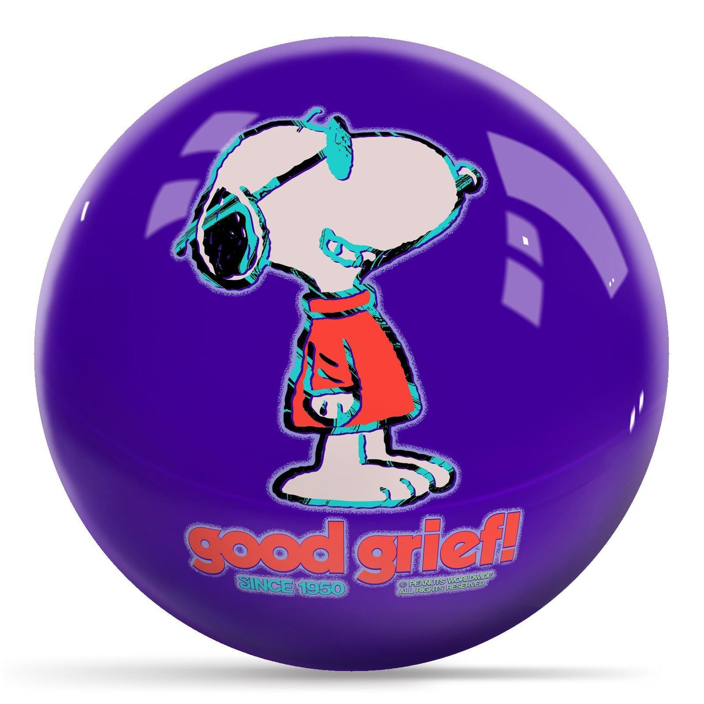 Peanuts Charlie Brown Good Grief Pattern Bowling Ball