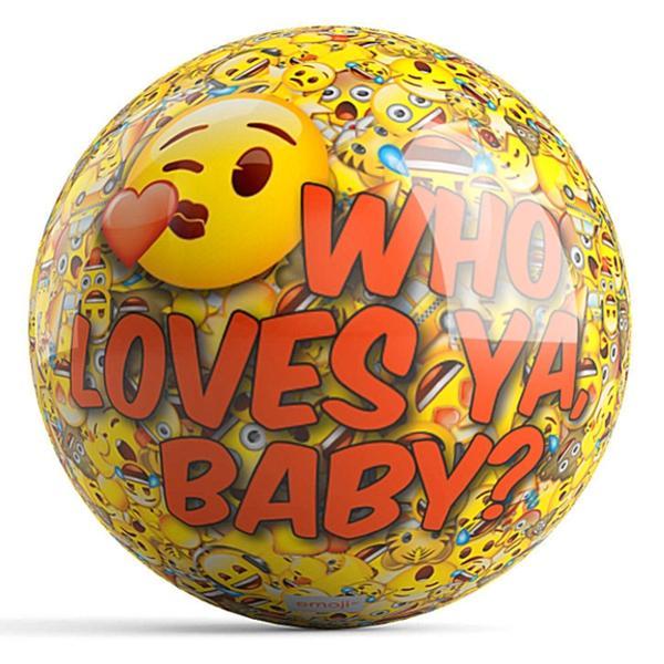 emoji Who Loves Ya Bowling Ball