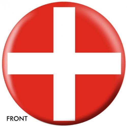 Swiss Flag Bowling Ball