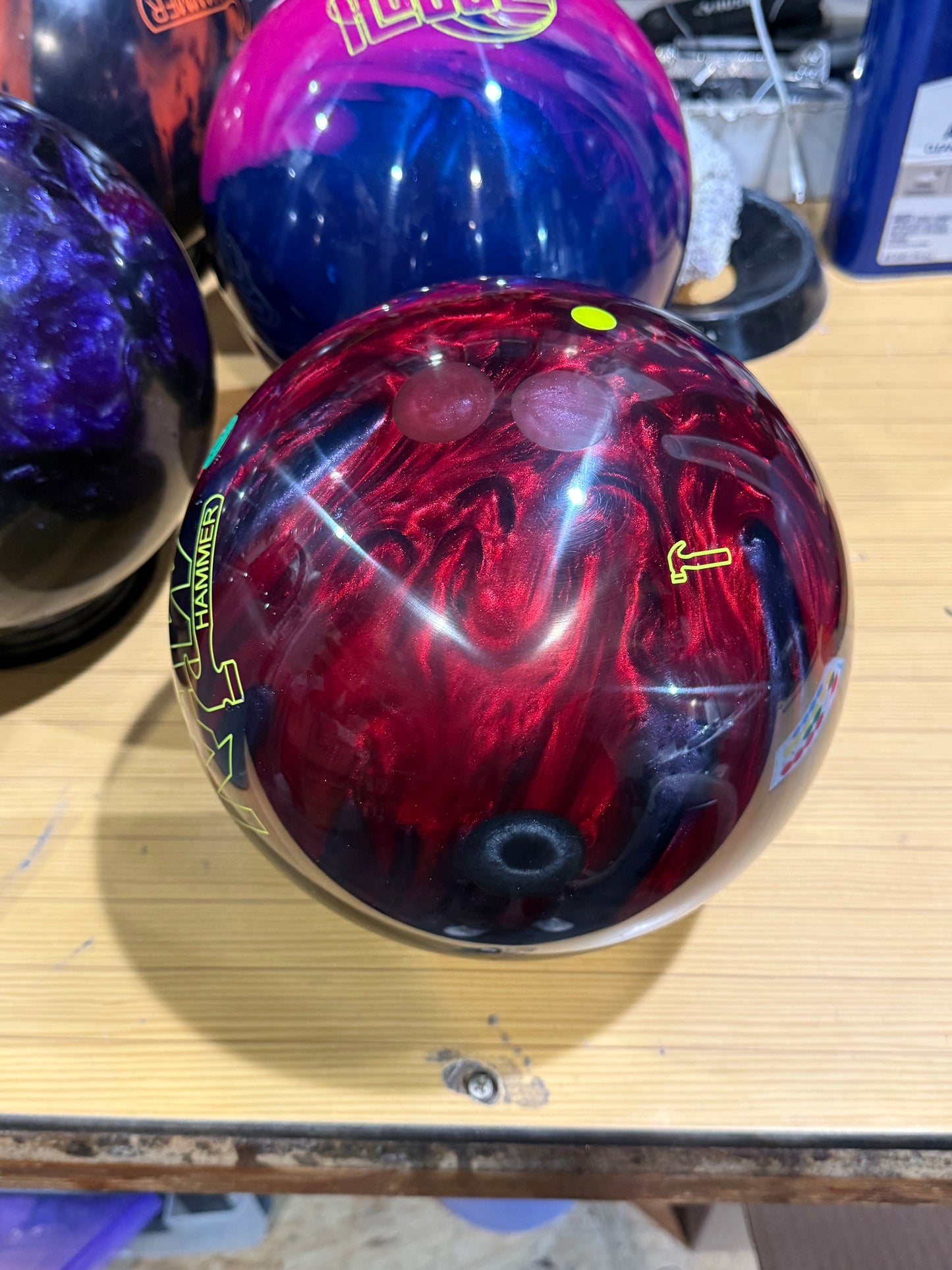 Used Raw Hammer Red/Smoke/Black Pearl 13lb #085N