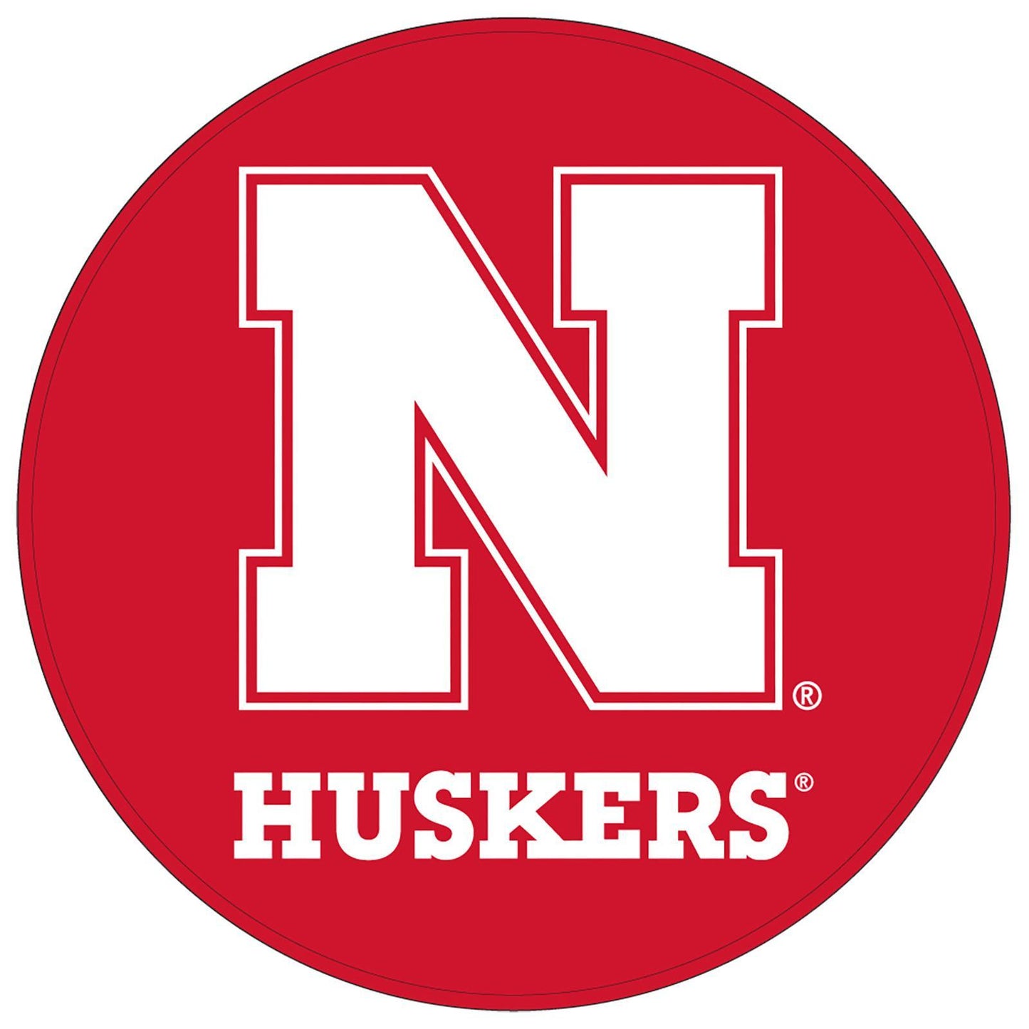 NCAA Rubber Round Shammy - University of Nebraska Cornhuskers