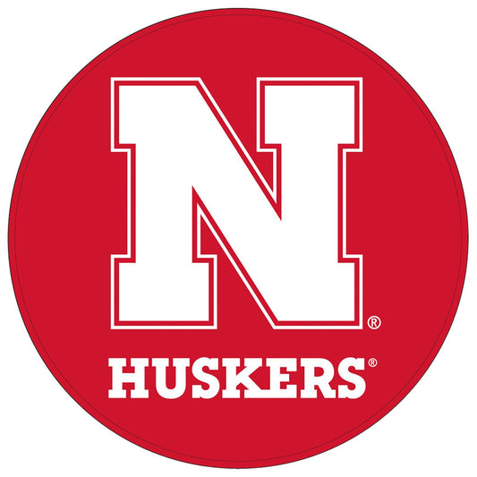 NCAA Rubber Round Shammy - University of Nebraska Cornhuskers