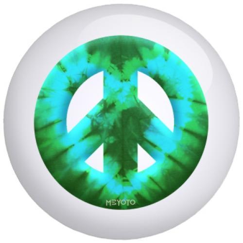 Green Heart Tie Dye Bowling Ball