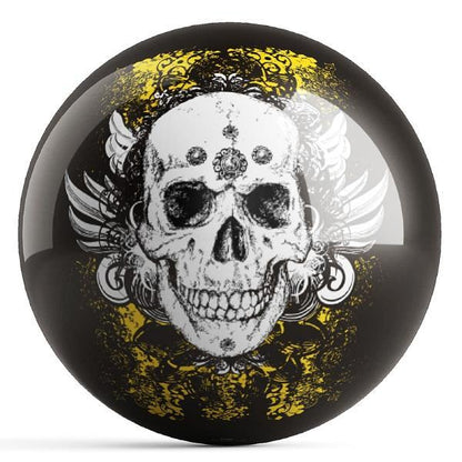 Grunge Skull Bowling Ball