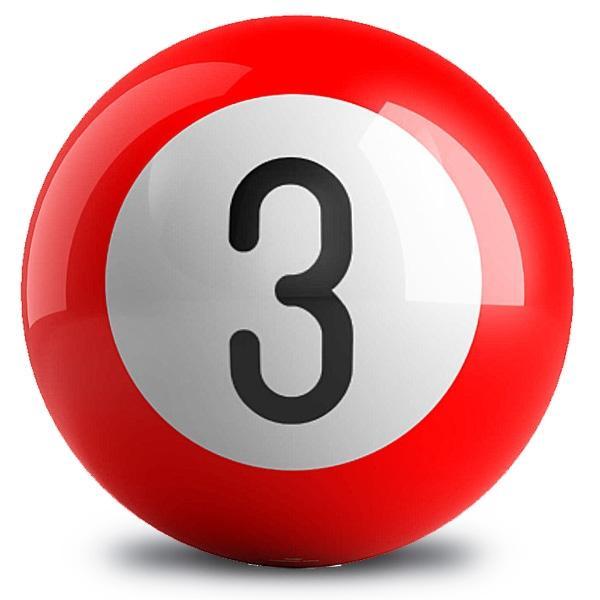 Red 3 Ball Bowling Ball