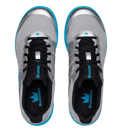 Brunswick Fuze Silver/Sky Blue Men's Bowling Shoes