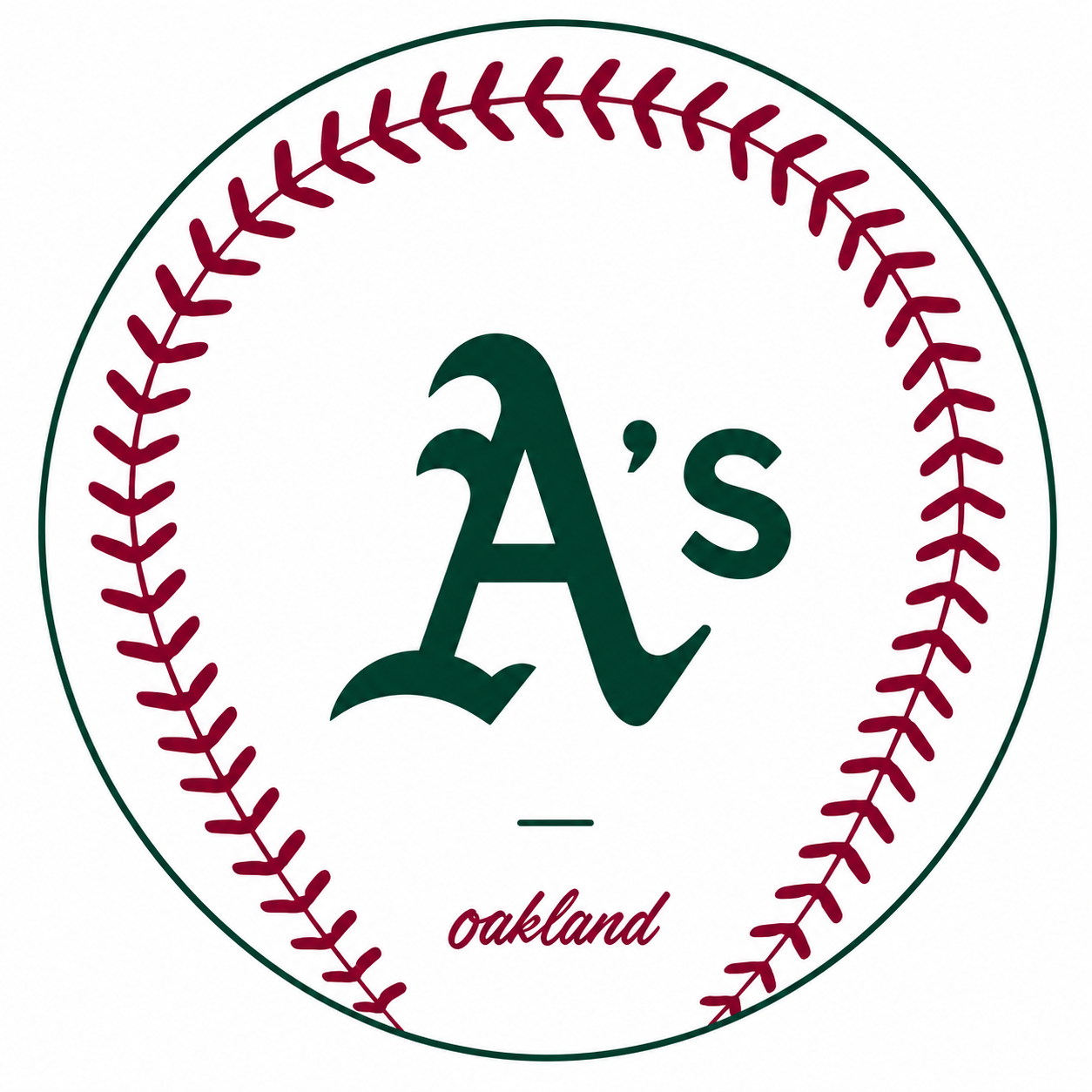 MLB Round Rubber Shammy - Athletics (A's)