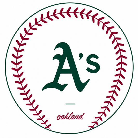 MLB Round Rubber Shammy - Athletics (A's)