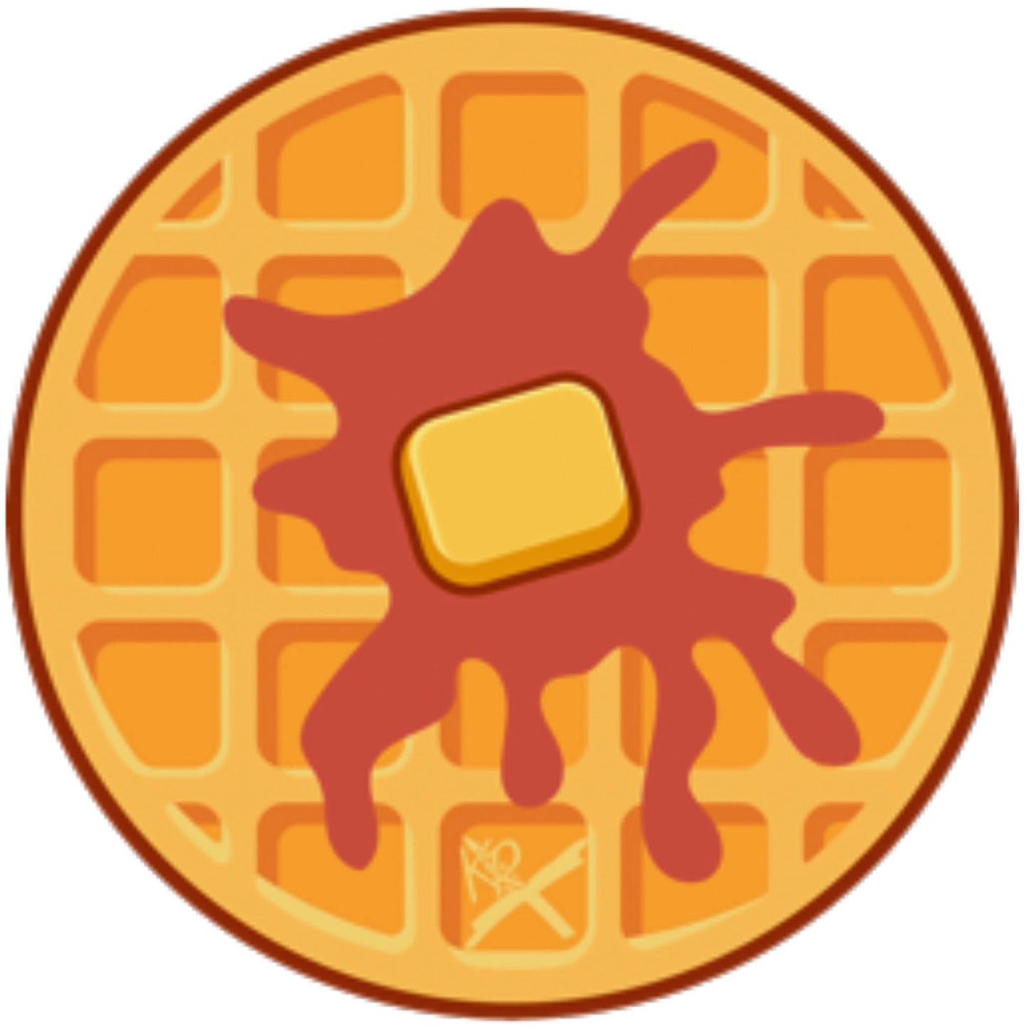 Round Shammy Leather Pad - Waffle