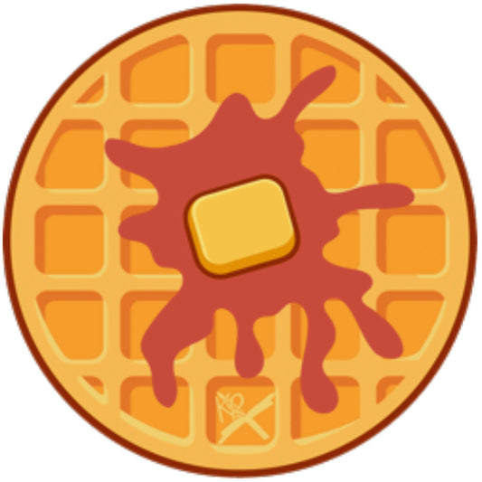 Round Shammy Leather Pad - Waffle
