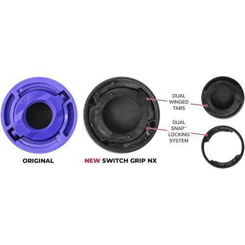 Turbo Switch Grip NX Black Inner Sleeve w/Urethane Solid Black 1-1/4