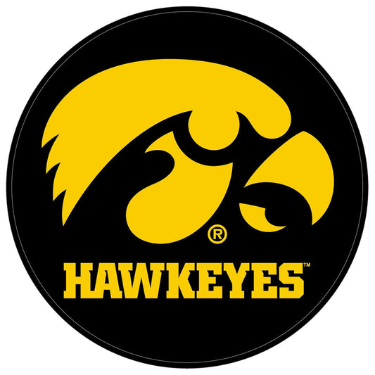 NCAA Rubber Round Shammy - University of Iowa Hawkeyes