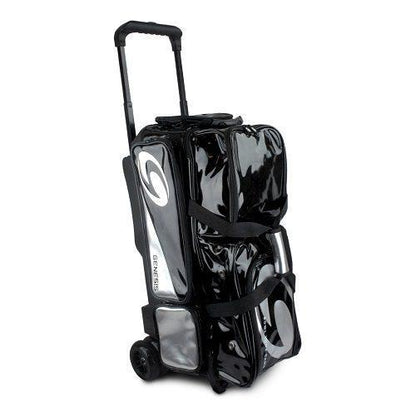 Genesis Dually 3 Ball Triple Black Silver Bowling Bag