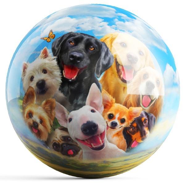 Dogs Selfie Bowling Ball