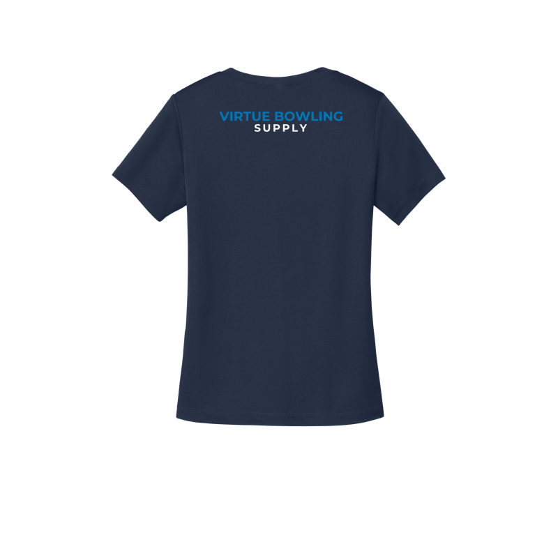 Ladies V Neck - Small Logo - True Navy